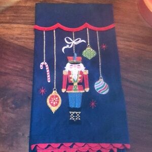 Holiday Tea Towel with Rick Rack Trim